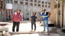 مدير صيرة يتفقد أعمال ترميم خلفيات المنازل الاثرية بحي الميدان ...